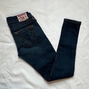 True Religion medium wash straight leg Jean